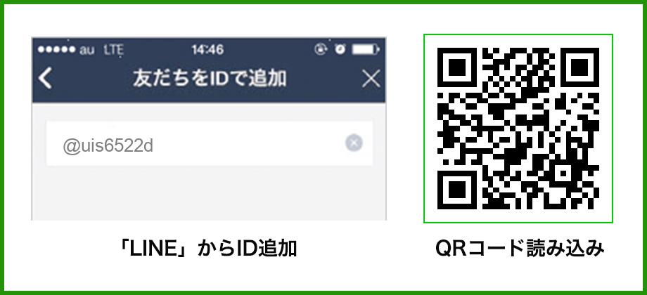 「LINE」からID追加 QRコード読み込み