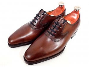 ジョンロブ JOHN LOBB2001 イヤーモデル プレーントゥレザーシューズ 5E 茶 純正シューツリー付