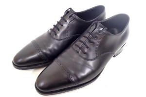 JOHNLOBB ジョンロブ Philip II フィリップ II パンチドキャップトゥレザーシューズ