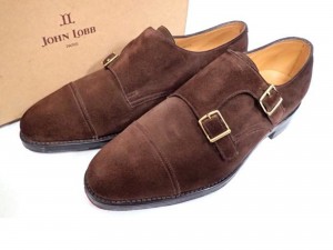 0822_ジョンロブ(JOHN LOBB) WILLIAM ウィリアム スエード ダブルモンク レザーシューズ