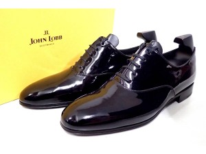 1021_ジョンロブ(John Lobb) CALISTO カリスト パテント プレーントゥレザーシューズ