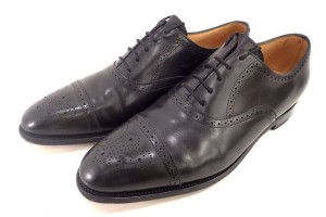 0125_ジョンロブ(John Lobb) ソーントン(Saunton) セミブローグレザーシューズ