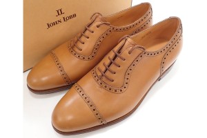 0124_ジョンロブ(John Lobb) アデレード(ADELAIDE) セミブローグキャップトゥレザーシューズ