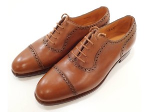 0222_ジョンロブ(John Lobb) アデレード(ADELAIDE) セミブローグキャップトゥレザーシューズ