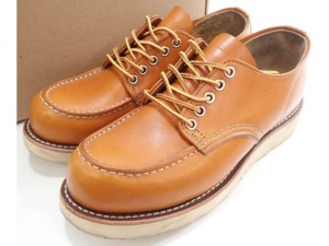 0226_レッドウィング(RED WING) 9895 復刻犬タグ付き オックスフォード(Work Oxford Gold Russet) レザーブーツ