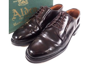 0423_オールデン(ALDEN) 990 コードバン プレーントゥレザーシューズ